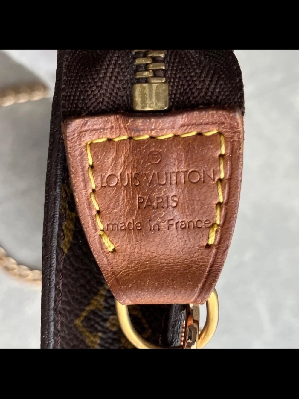 Louis Vuitton Brown Monogram Crossbody with Gold Chain - Picture 11 of 13